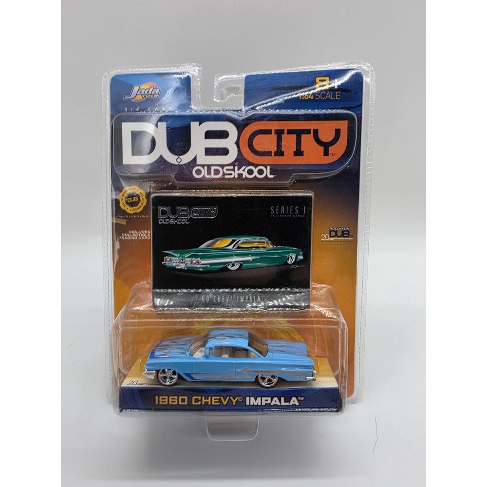 Jada Toys Dub City OldSkool 1960 Chevy Impala Blue 1:64 Diecast Series 1 New